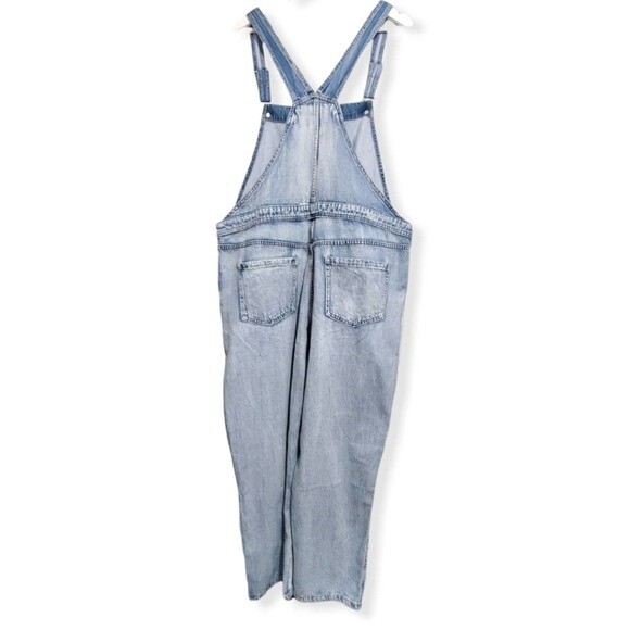 Lucky Brand Distressed Denim Overalls Jumper XL - Picture 3 of 4